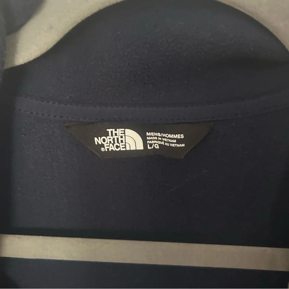 Men's North Face Krestwood Ribbed Thick Knit Full Zip Jacket Blue Large